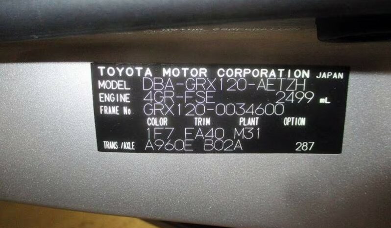 TOYOTA MARK X, 250G, 2005, S/N 234992 complet